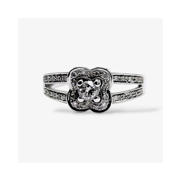 Bague Mauboussin Chance Of Love n°2 Diamants Or Blanc 750 - 18 carats (Bijou Occasion)