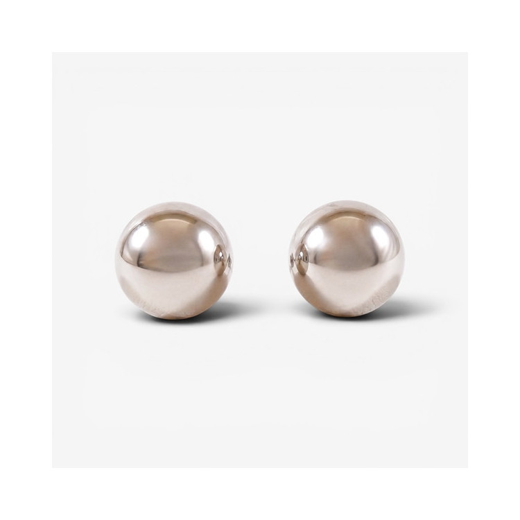 Boucles d'Oreilles Puces Or Blanc 750 - 18 carats