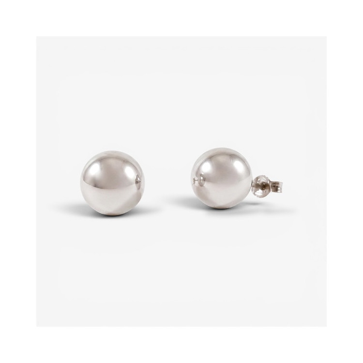 Boucles d'Oreilles Puces Or Blanc 750 - 18 carats