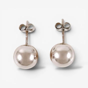 Boucles d'Oreilles Puces Or Blanc 750 - 18 carats