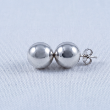 Boucles d'Oreilles Puces Or Blanc 750 - 18 carats