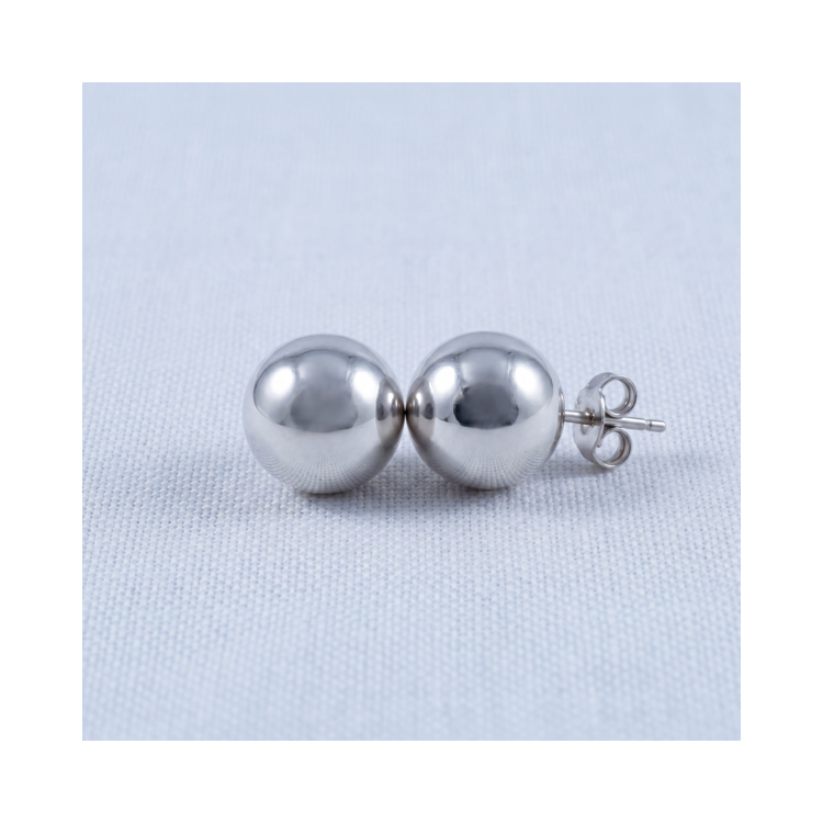 Boucles d'Oreilles Puces Or Blanc 750 - 18 carats