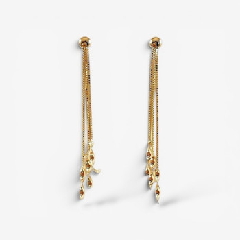 Boucles d'Oreilles Pendantes Or Jaune 750 - 18 carats