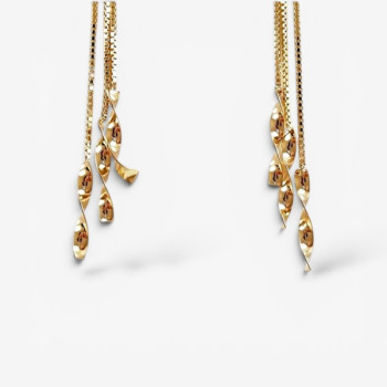 Boucles d'Oreilles Pendantes Or Jaune 750 - 18 carats