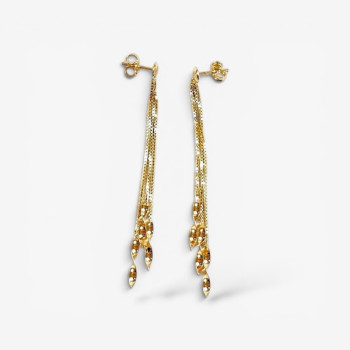 Boucles d'Oreilles Pendantes Or Jaune 750 - 18 carats