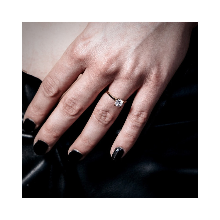 Bague "Liberté Sauvage" Diamant de Synthèse 0.83 ct Or Jaune 750 - 18 carats
