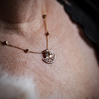 Collier "Féminessence" Quartz Fumé Or Jaune 750 - 18 carats