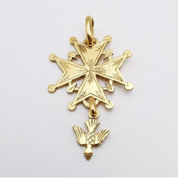 Croix huguenote Or Jaune 750 - 18 carats