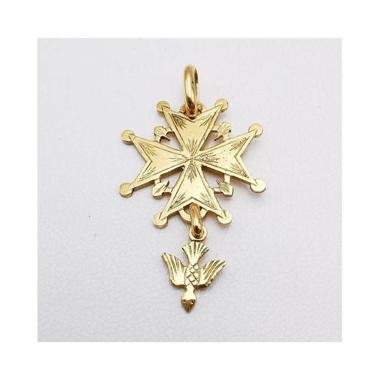 Croix huguenote Or Jaune 750 - 18 carats