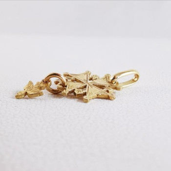 Pendentif Croix Huguenote Or Jaune 750 - 18 carats