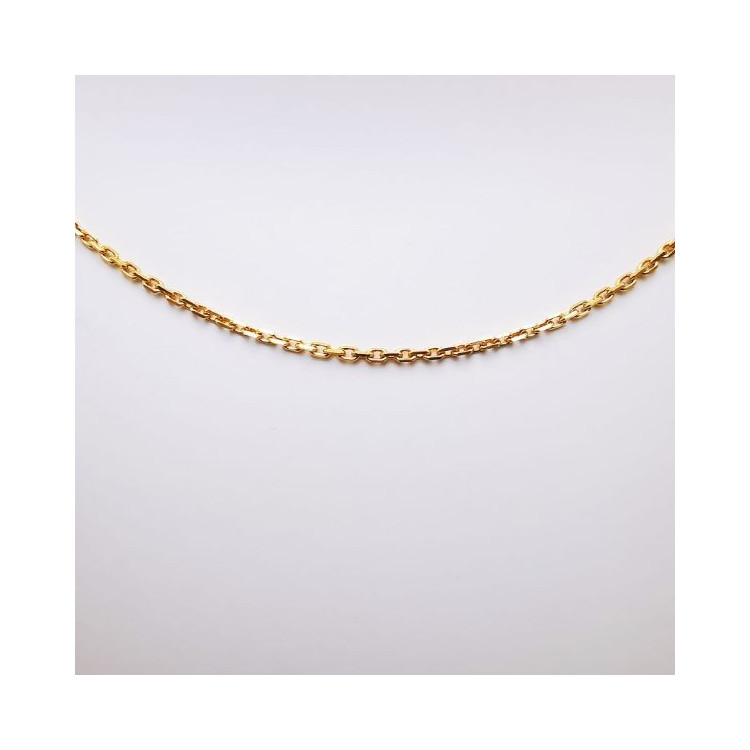 Chaîne 50 cm Or Jaune 750 - 18 carats Maille Forçat