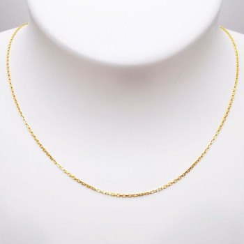 Chaîne 50 cm Or Jaune 750 - 18 carats Maille Forçat