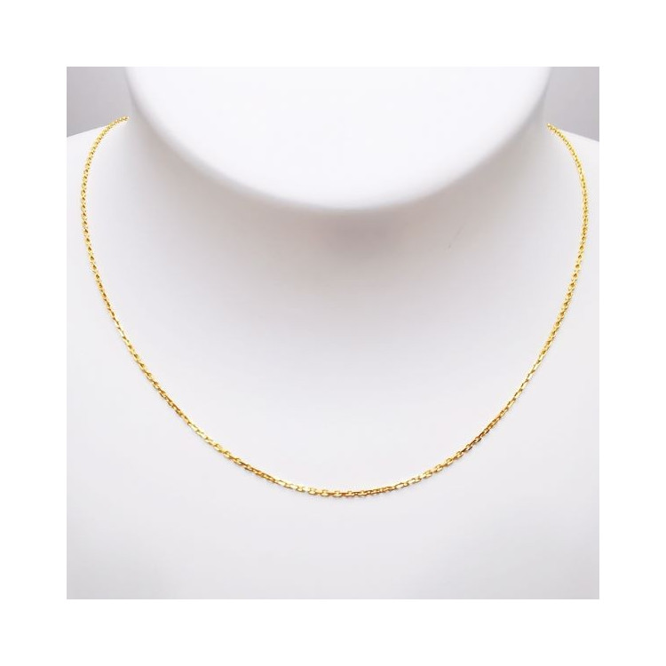 Chaîne 50 cm Or Jaune 750 - 18 carats Maille Forçat