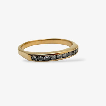 Demi alliance Diamants 0.18 ct Or Jaune 750 - 18 carats (Bijou Occasion)