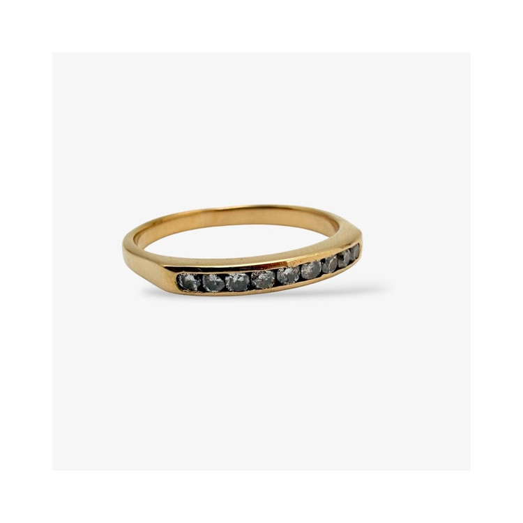 Demi alliance Diamants 0.18 ct Or Jaune 750 - 18 carats (Bijou Occasion)