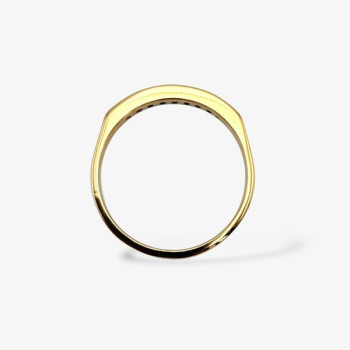 Demi alliance Diamants 0.18 ct Or Jaune 750 - 18 carats (Bijou Occasion)