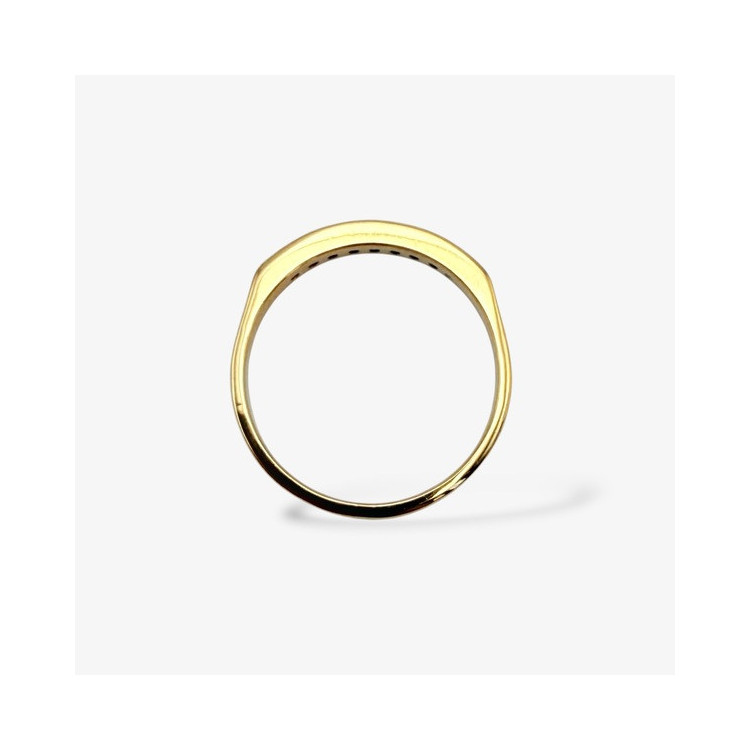Demi alliance Diamants 0.18 ct Or Jaune 750 - 18 carats (Bijou Occasion)