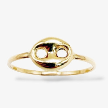 Bague grain de café Or Jaune 750 - 18 carats