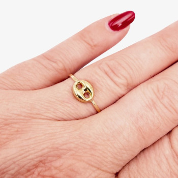 Bague grain de café Or Jaune 750 - 18 carats