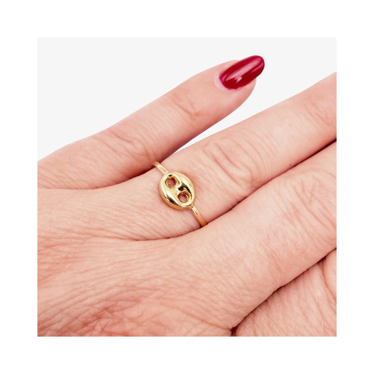 Bague grain de café Or Jaune 750 - 18 carats