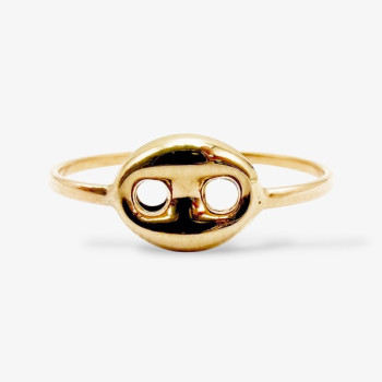 Bague grain de café Or Jaune 750 - 18 carats