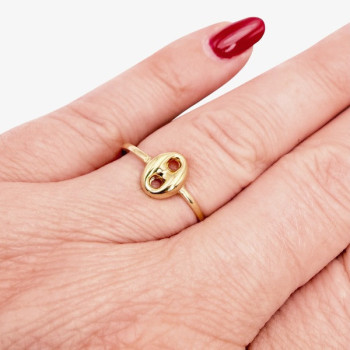 Bague grain de café Or Jaune 750 - 18 carats