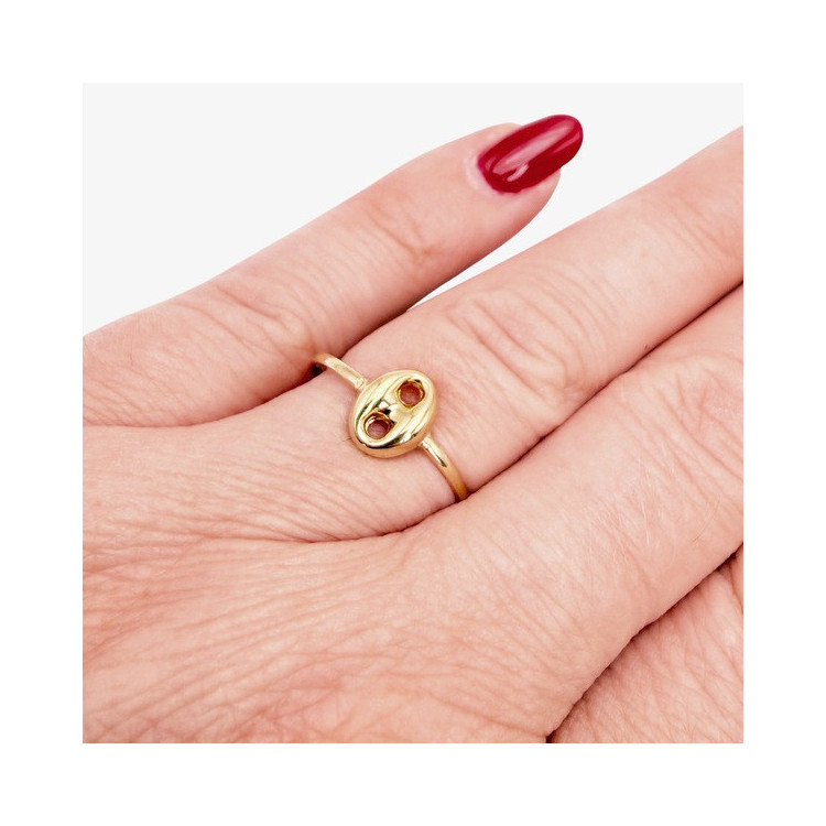 Bague grain de café Or Jaune 750 - 18 carats