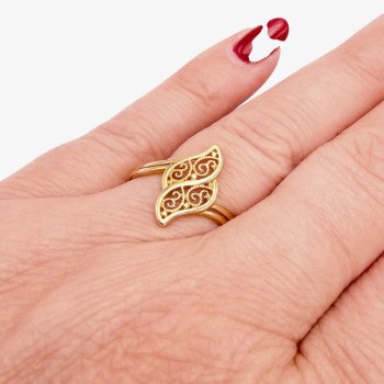 Bague filigrane Or Jaune 750 - 18 carats