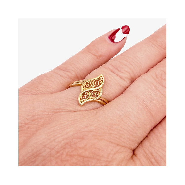 Bague filigrane Or Jaune 750 - 18 carats