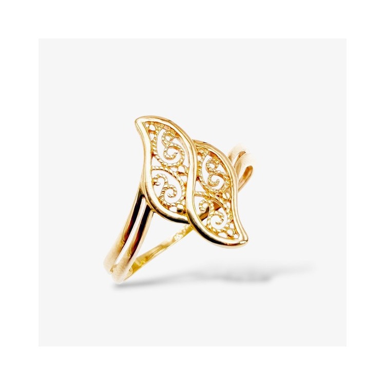 Bague filigrane Or Jaune 750 - 18 carats