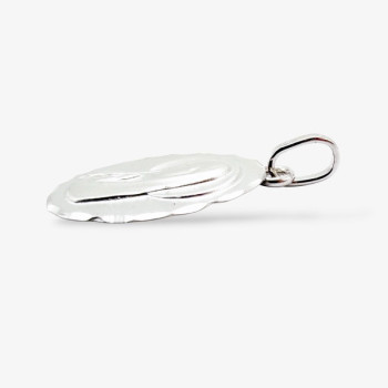 Pendentif Médaille Vierge Or Blanc 750 - 18 carats