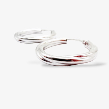 Créoles Torsadées Or blanc 750 - 18 carats