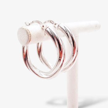 Créoles Torsadées Or blanc 750 - 18 carats