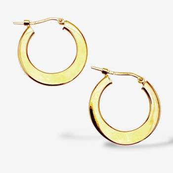 Créoles Plates Or Jaune 750 - 18 carats