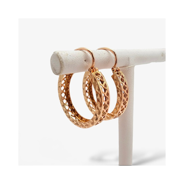 Boucles d'Oreilles Créoles anciennes Or Jaune 750 - 18 carats (Bijou Occasion)