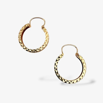 Boucles d'Oreilles Créoles anciennes Or Jaune 750 - 18 carats (Bijou Occasion)