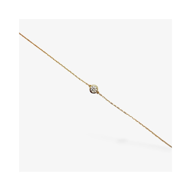 Bracelet Oxyde de Zirconium Or Jaune 750 - 18 carats