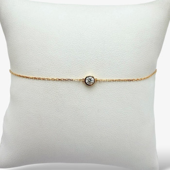 Bracelet Oxyde de Zirconium Or Jaune 750 - 18 carats