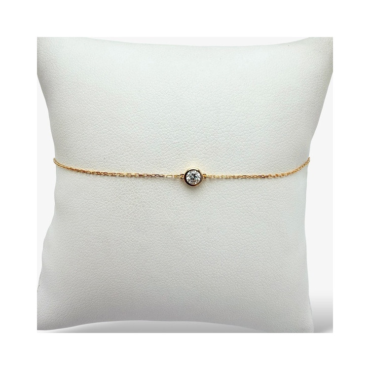 Bracelet Oxyde de Zirconium Or Jaune 750 - 18 carats