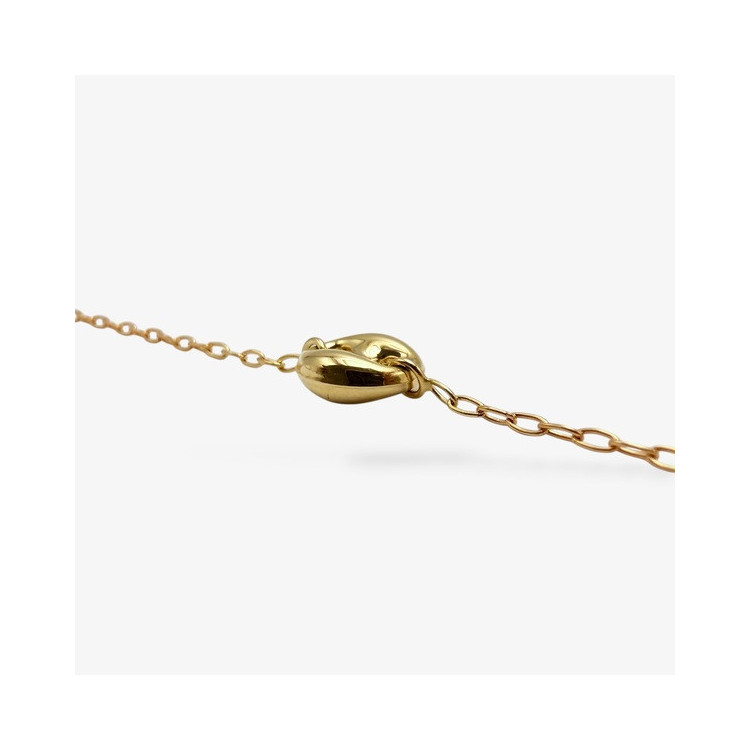 Bracelet Maille Rectangle Or Jaune 750 - 18 carats