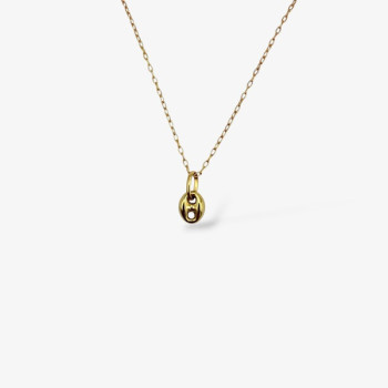 Collier pendentif grain de café Or Jaune 750 - 18 carats