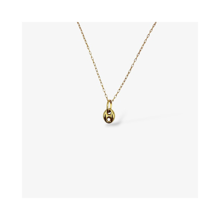 Collier pendentif grain de café Or Jaune 750 - 18 carats