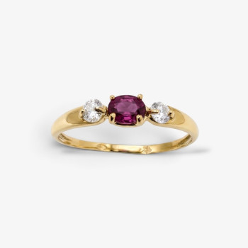 Bague "Essence Précieuse" Rubis et Diamants Or Jaune 750 - 18 carats