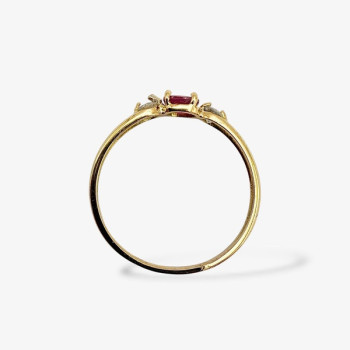 Bague "Essence Précieuse" Rubis et Diamants Or Jaune 750 - 18 carats