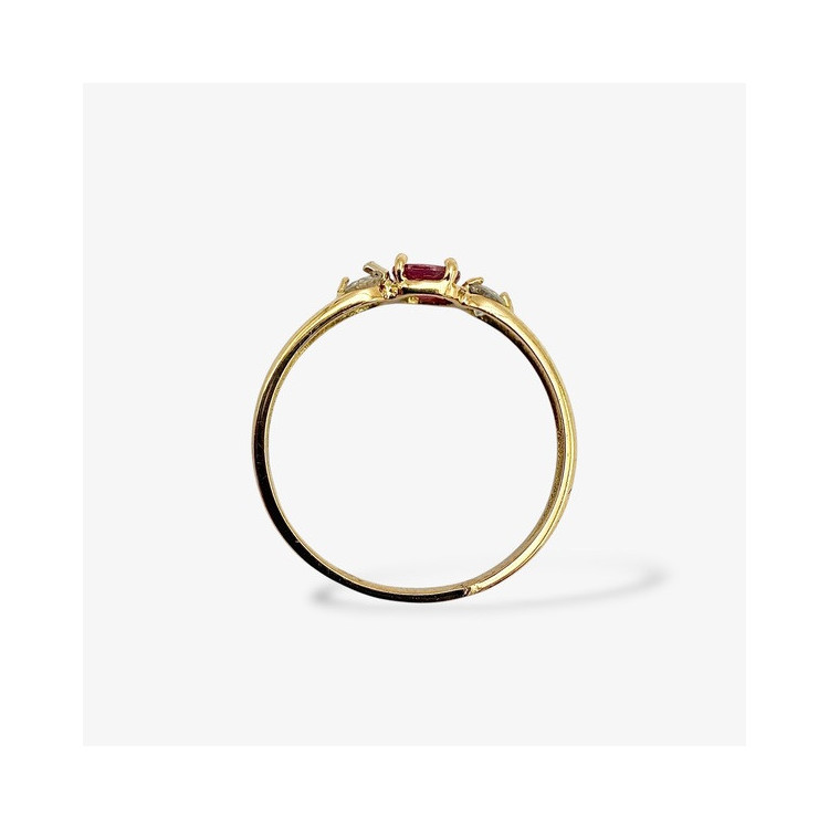 Bague "Essence Précieuse" Rubis et Diamants Or Jaune 750 - 18 carats