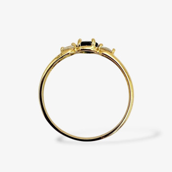 Bague "Essence Précieuse" Saphir et Diamants Or Jaune 750 - 18 carats
