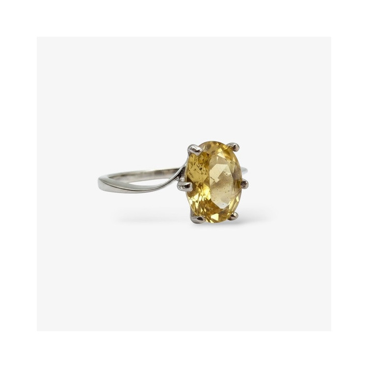 Bague "Caprice" Citrine Or Blanc 750 -18 carats