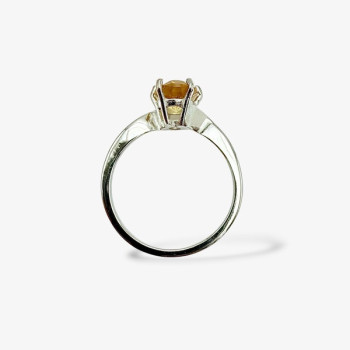 Bague "Caprice" Citrine Or Blanc 750 -18 carats