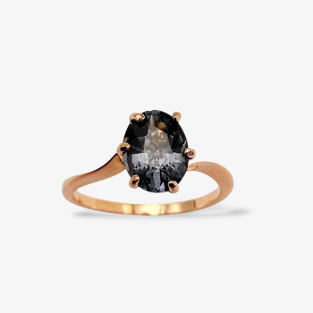 Bague "Caprice" Spinelle gris Or Rose 750 -18 carats