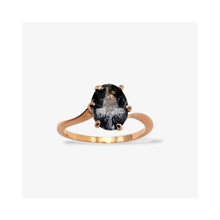 Bague "Caprice" Spinelle gris Or Rose 750 -18 carats